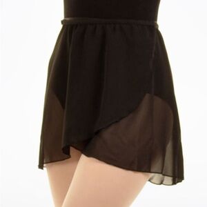 Capezio black mesh wrap dance skirt